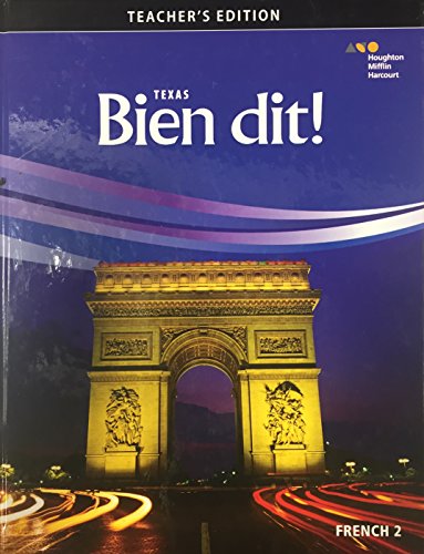 Stock image for Bien Dit! French 2 - Texas Teacher's Edition for sale by HPB-Red
