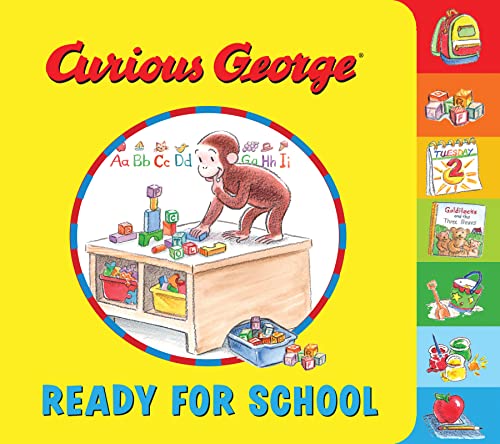 Stock image for Curious George Ready for School (tabbed board book) for sale by SecondSale