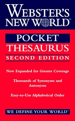 Beispielbild für Webster's New World Pocket Thesaurus, Second Edition zum Verkauf von Hippo Books