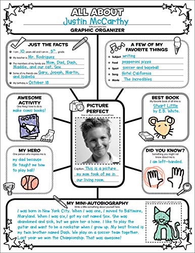 Stock image for Graphic Organizer Posters: All-About-Me Web: 30 Fill-in Personal Posters for Students to Display with Pride for sale by GF Books, Inc.