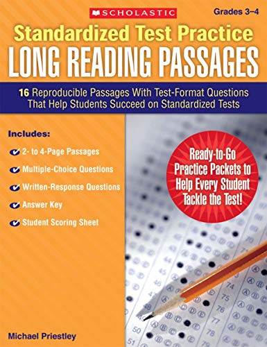 9780545083249: Standardized Test Practice: Long Reading Passages, Grades 3-4: 16 Reproducible Passages with Test-Format Questions That Help Students Succeed on Stand