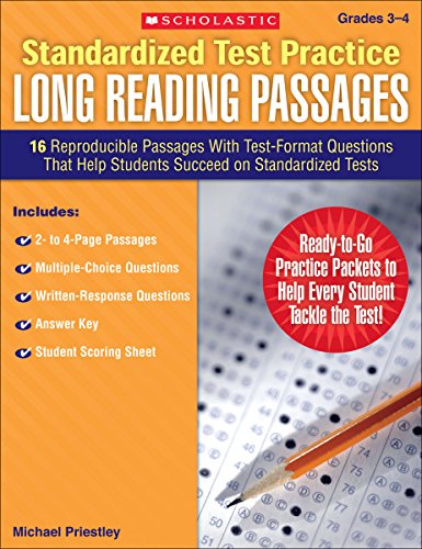 Imagen de archivo de Standardized Test Practice: Long Reading Passages on Standardized Tests: 16 Reproducible Passages With Test-Format Questions That Help Students Succeed on Standardized Tests a la venta por SecondSale