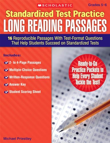 Beispielbild fr Long Reading Passages : 16 Reproducible Passages with Test-Format Questions That Help Students Succeed on Standardized Tests zum Verkauf von Better World Books