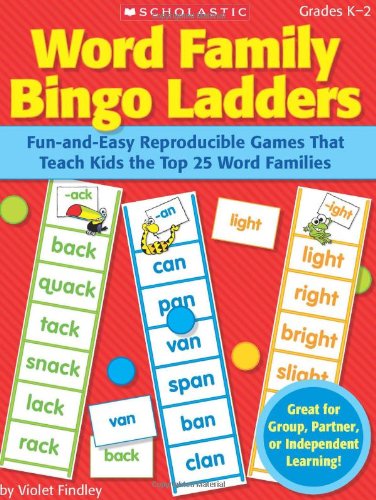 Beispielbild fr Word Family Bingo Ladders : Fun-and-Easy Reproducible Games That Teach Kids the Top 25 Word Families zum Verkauf von Better World Books