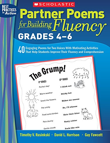 Beispielbild fr Partner Poems for Building Fluency : 40 Engaging Poems for Two Voices with Motivating Activities That Help Students Improve Their Fluency and Comprehension zum Verkauf von Better World Books