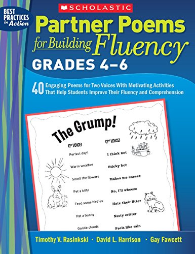 Stock image for Partner Poems for Building Fluency : 40 Engaging Poems for Two Voices with Motivating Activities That Help Students Improve Their Fluency and Comprehension for sale by Better World Books