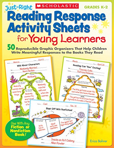 Beispielbild fr Just-Right Reading Response Activity Sheets for Young Learners: 50 Reproducible Graphic Organizers That Help Children Write Meaningful Responses to the Books They Read zum Verkauf von Once Upon A Time Books