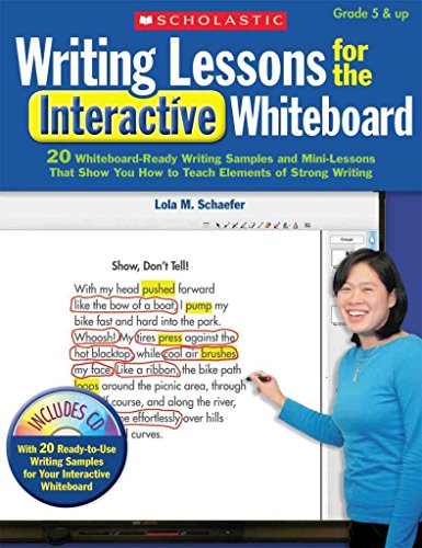 Beispielbild fr Writing Lessons for the Interactive Whiteboard Grades 5 & Up zum Verkauf von Better World Books