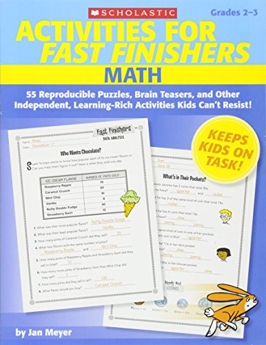 9780545159845: Activities for Fast Finishers: Math: Grades 2-3: 55 Reproducible Puzzles, Brain Teasers, and Other Independent, Learning-Rich Activities Kids Can't Resist!