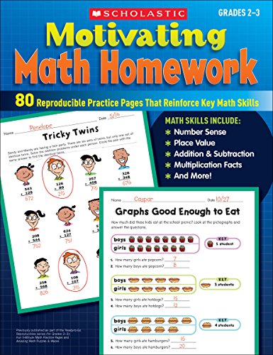 Beispielbild fr Motivating Math Homework: 80 Reproducible Practice Pages That Reinforce Key Math Skills zum Verkauf von HPB-Emerald