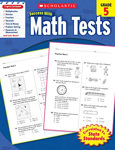 Imagen de archivo de Scholastic Success with Math Tests, Grade 5 a la venta por BooksRun
