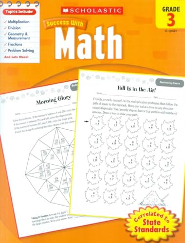 Imagen de archivo de Scholastic Success with Math, Grade 3 (Scholastic Success with Workbooks: Math) a la venta por SecondSale