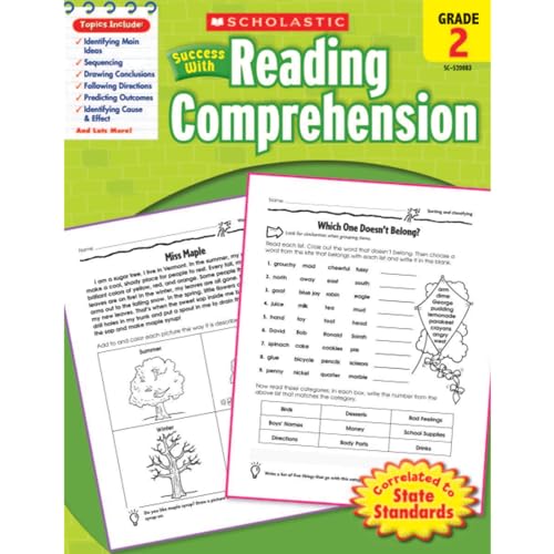 Beispielbild fr Scholastic Success with Reading Comprehension, Grade 2 zum Verkauf von SecondSale