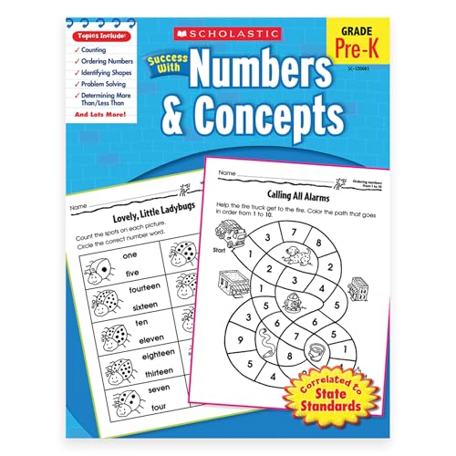9780545200851: Scholastic Success With Numbers & Concepts: Grade Pre-k