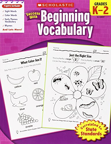 9780545200929: Scholastic Success With Beginning Vocabulary, Grade K-2