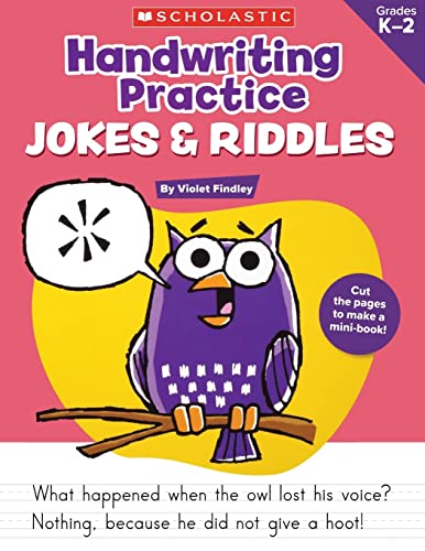 Beispielbild fr Handwriting Practice: Jokes and Riddles zum Verkauf von Better World Books