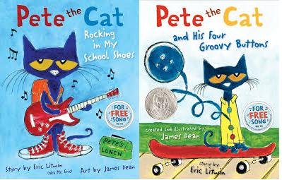 Stock image for Pete the Cat 2 Book Set Collection Pete The Cat and His Four Groovy Button ; Pete The Cat Rocking in My School Shoes for sale by GF Books, Inc.