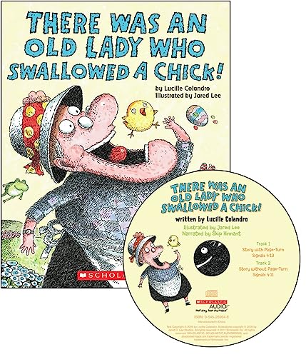 9780545273695: There Was An Old Lady Who Swallowed A Chick! - Audio Library Edition