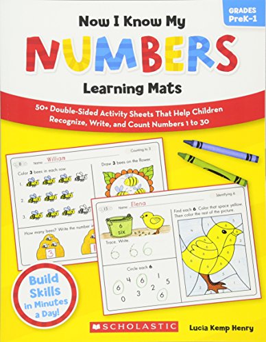 9780545320627: Now I Know My Numbers Learning Mats: 50+ Double-Sided Activity Sheets That Help Children Recognize, Write, and Count Numbers 1 to 30