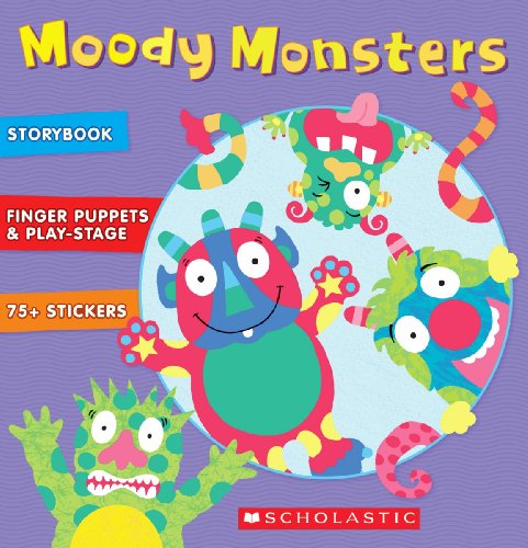 Moody Monsters: Storybook, Finger Puppets & Play-Stage, 75 Stickers
