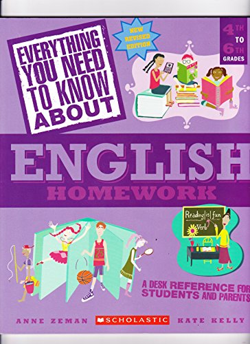 Imagen de archivo de Everything You Need To Know About English Homework [2011 Revised Edition] [4th to 6th Grades] a la venta por Better World Books