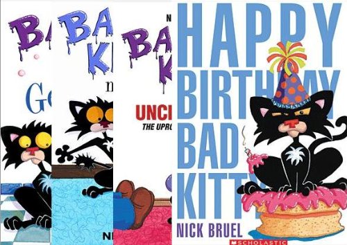 Stock image for Bad Kitty 4 Book Set in Slipcase (Includes Bad Kitty Meets the Baby; Bad Kitty Vs Uncle Murray, Bad Kitty Gets A Bath; Happy Birthday, Bad Kitty) for sale by Goodwill Southern California