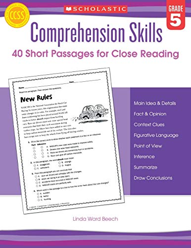 Stock image for Comprehension Skills: Short Passages for Close Reading: Grade 5 for sale by BooksRun