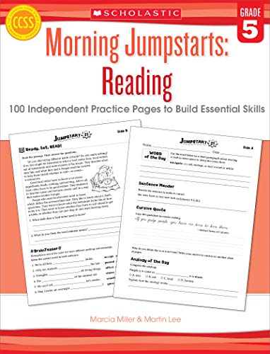 Beispielbild fr Morning Jumpstarts: Reading (Grade 5): 100 Independent Practice Pages to Build Essential Skills zum Verkauf von Blue Vase Books