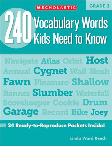 9780545468633: 240 Vocabulary Words Kids Need to Know: Grade 3: 24 Ready-to-reproduce Packets That Make Vocabulary Building Fun & Effective (Teaching Resources)
