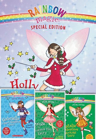 Imagen de archivo de Rainbow Magic Christmas Fairies Set of 4 with Glitter Snowflake Charm Bracelet, Paige the Christmas Play Fairy, Holly the Christmas Fairy, Natalie the Christmas Stocking Fairy, Gabriella the Snow Kingdom Fairy a la venta por SecondSale