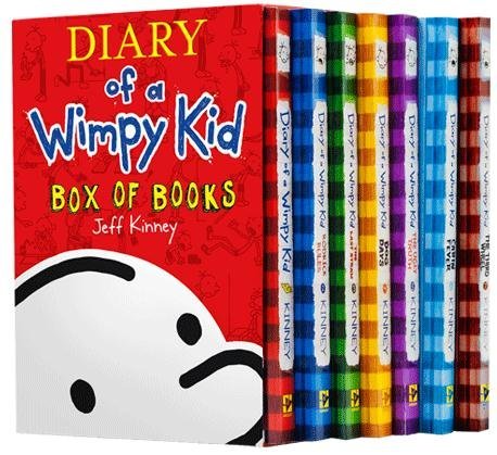 Stock image for Diary of a Wimpy Kid Box Set Plus Sticker Sheet : Diary of a Wimpy Kid: A Novel in Cartoons, Rodrick Rules, The Last Straw, Dog Days, The Ugly Truth, Cabin Fever, and The Third Wheel for sale by thebookforest.com