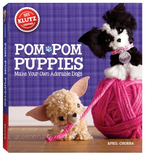 Klutz Pom-Pom Puppies Craft Kit, 8 Length x 1.5 Width x 9 Height