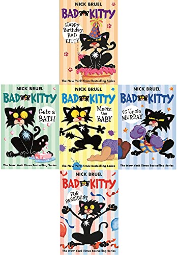 Stock image for Bad Kitty 5 Book Set: Bad Kitty for President / Bad Kitty Meets the Baby / Bad Kitty Vs Uncle Murray / Bad Kitty Gets A Bath / Happy Birthday, Bad Kitty (Bad Kitty) Nick Bruel for sale by Lakeside Books