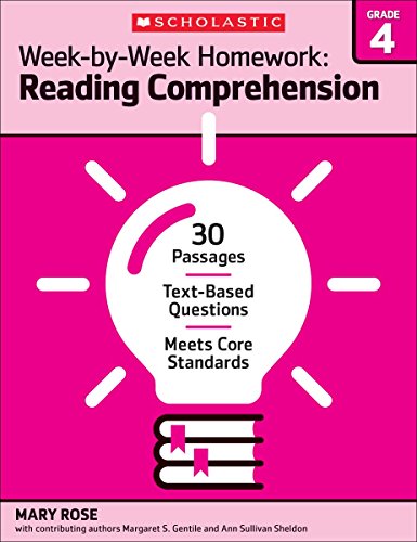 Stock image for Week-By-Week Homework: Reading Comprehension Grade 4: 30 Passages - Text-Based Questions - Meets Core Standards for sale by ThriftBooks-Dallas