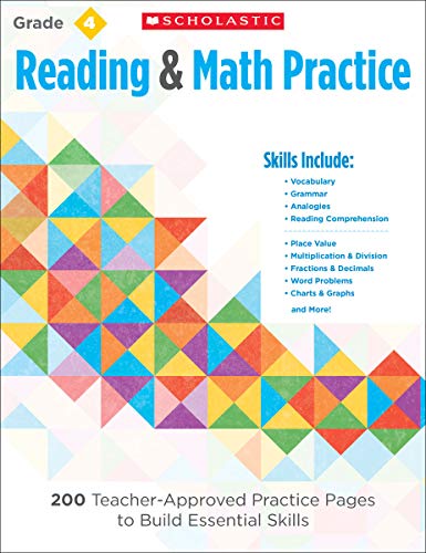 Imagen de archivo de Reading and Math Practice: Grade 4: 200 Teacher-Approved Practice Pages to Build Essential Skills a la venta por BookHolders