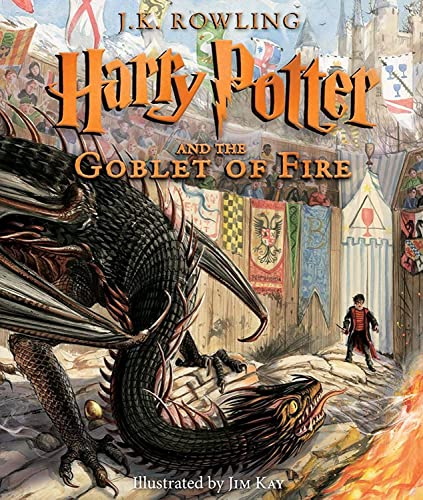 Imagen de archivo de HARRY POTTER AND THE GOBLET OF FIRE, BOOK FOUR (2019 ILLUSTRATED EDITION, October 2019 FIRST PRINTING) a la venta por Shepardson Bookstall