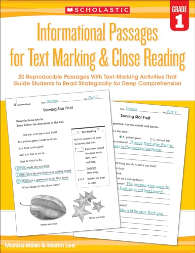 Stock image for Informational Passages for Text Marking &amp; Close Reading: Grade 1 for sale by Blackwell's