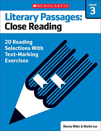 Beispielbild fr Literary Passages: Close Reading: Grade 3: 20 Reading Selections With Text-Marking Exercises zum Verkauf von BooksRun