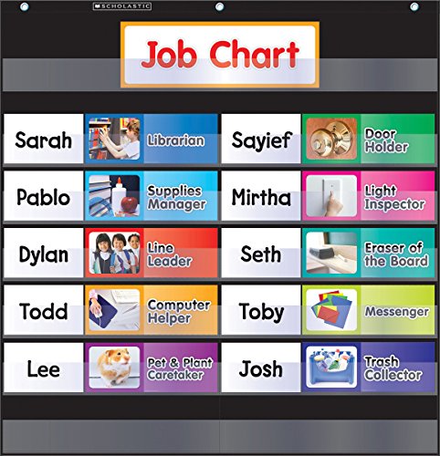 9780545838641: Class Jobs (Black) Pocket Chart