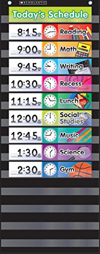 Stock image for Scholastic Classroom Resources Pocket Chart Daily Schedule, Black (SC583865) for sale by Lakeside Books