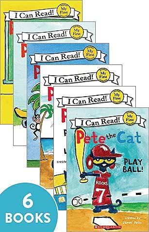 Stock image for Pete the Cat: Pete at the Beach (My First I Can Read Set of 6 Books) Pete at the Beach, Pete the Cat and the Bad Banana, Pete's Big Lunch, Play Ball, A Pet for Pete, Too Cool for School for sale by GF Books, Inc.
