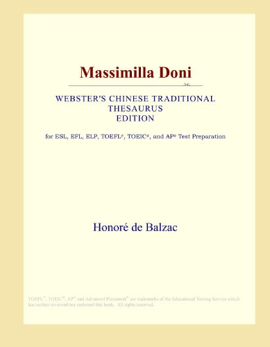 9780546810066: Massimilla Doni (Webster's Chinese Traditional Thesaurus Edition)