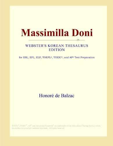 9780546835205: Massimilla Doni (Webster's Korean Thesaurus Edition)