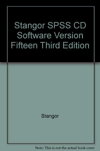 SPSS Version 15 (9780547006994) by Stangor, Charles