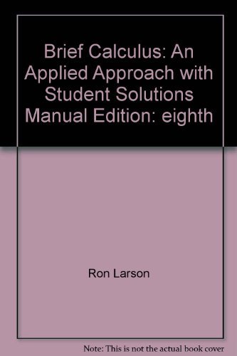 Immagine dell'editore per Brief Calculus: An Applied Approach with Student Solutions Manual venduto da ThriftBooks-Atlanta