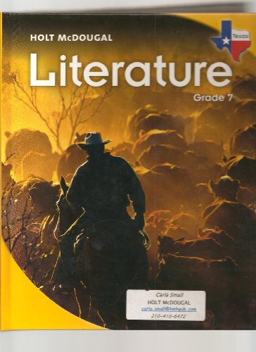 Stock image for Holt Mcdougal Literature Texas : Student Edition Grade 07 2010 for sale by Better World Books