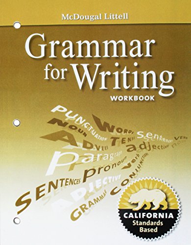 Stock image for McDougal Littell Literature: Grammar for Writing Workbook Grade 11 for sale by Hawking Books