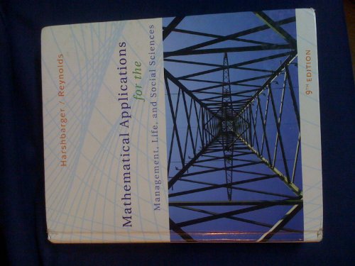 Beispielbild fr Mathematical Applications for the Management, Life, and Social Sciences zum Verkauf von BookHolders