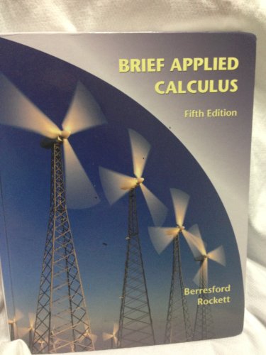 Stock image for Applied Calculus, Brief (Available 2010 Titles Enhanced Web Assign) for sale by BooksRun