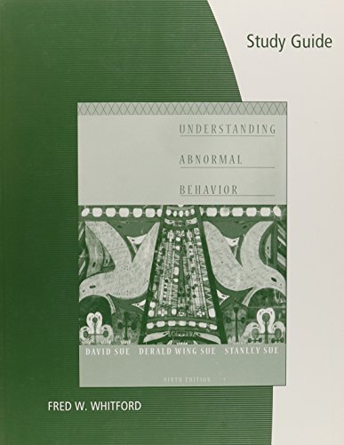 9780547171029: Study Guide for Sue/Sue/Sue’s Understanding Abnormal Behavior, 9th